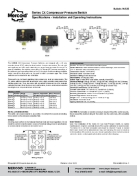 Thumbnail of document Manual - CX - Compressor Pressure Switch